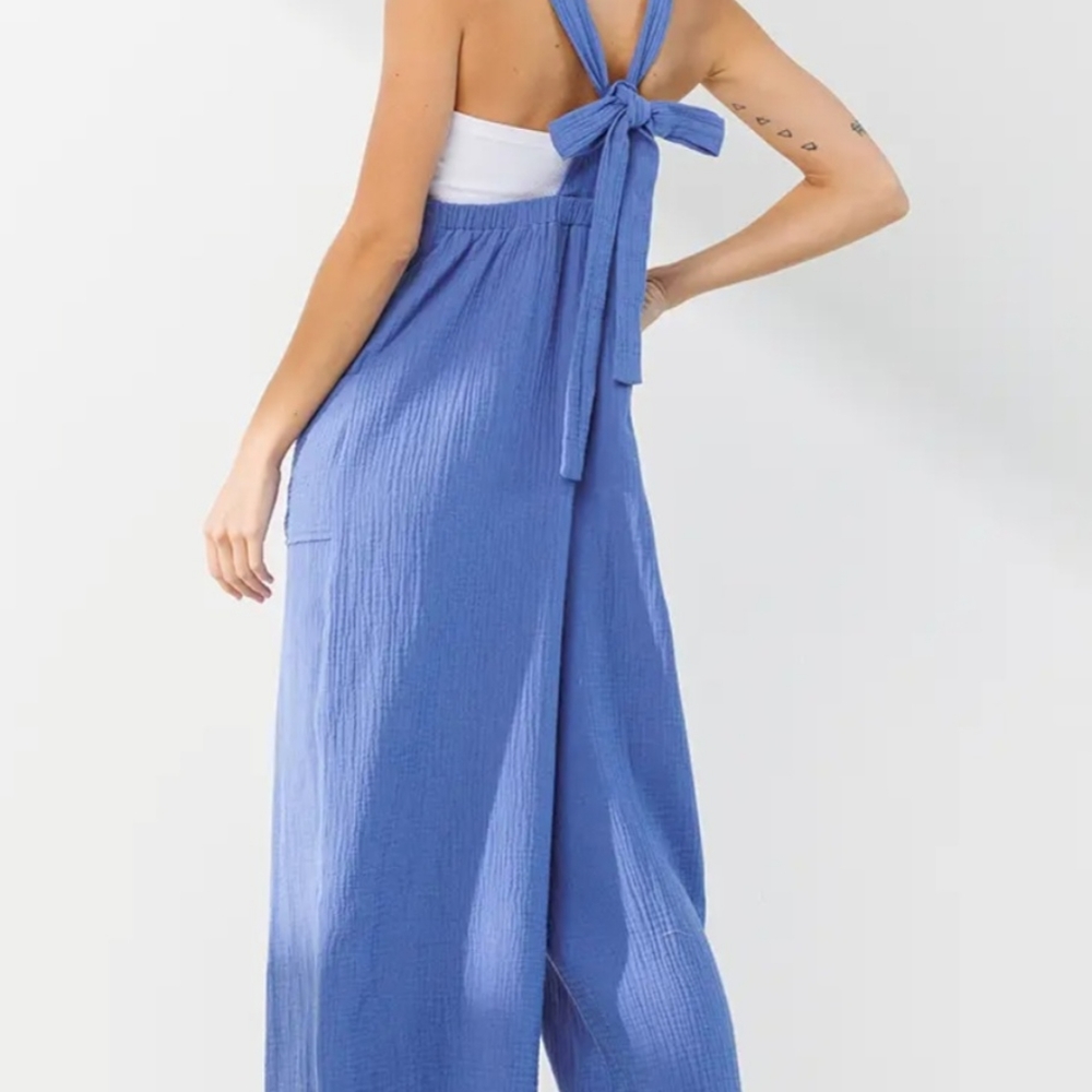 062 - NEW! SOLID FABULOUS WIDE LEG JUMPSUIT - Picture 5 of 13